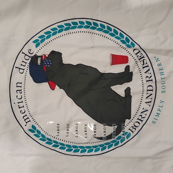 Simply Southern Merican Dude T Shirt-NWT - Picture 1 of 4